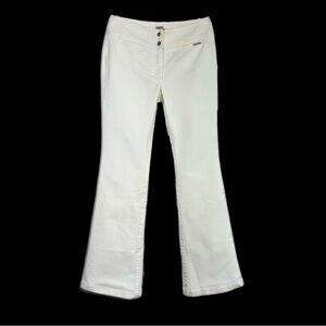 Anne Klein Women’s Off-White Denim Flared Jeans